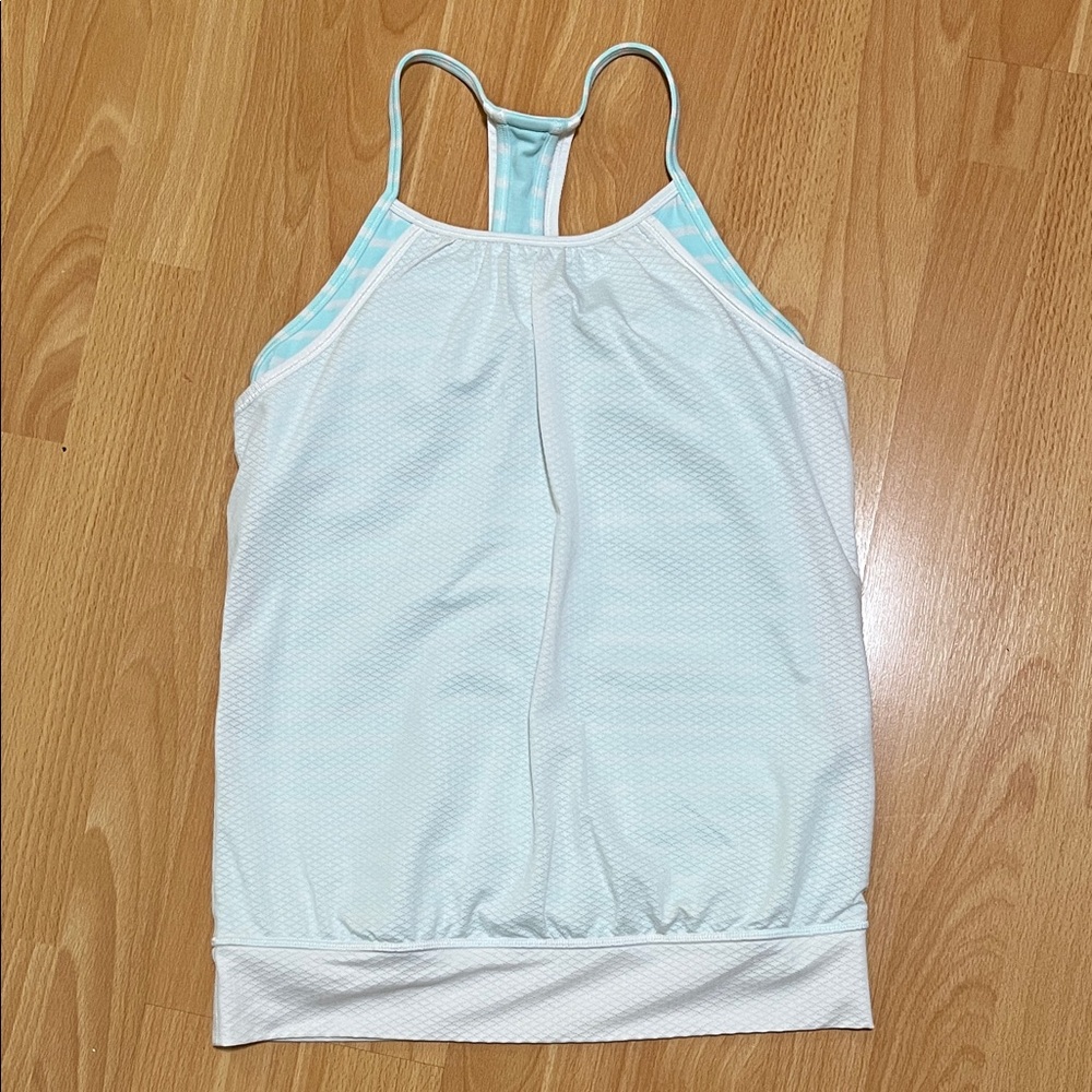 Ivivva White and Light Blue Tank Top